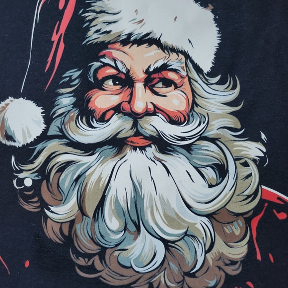 District Threads black long sleeve tee with hood - Picture 4 of 5